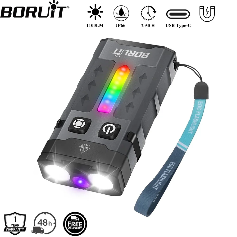 Fishing Kit Compact - Boruit ev20 1100lm edc uv chaveiro