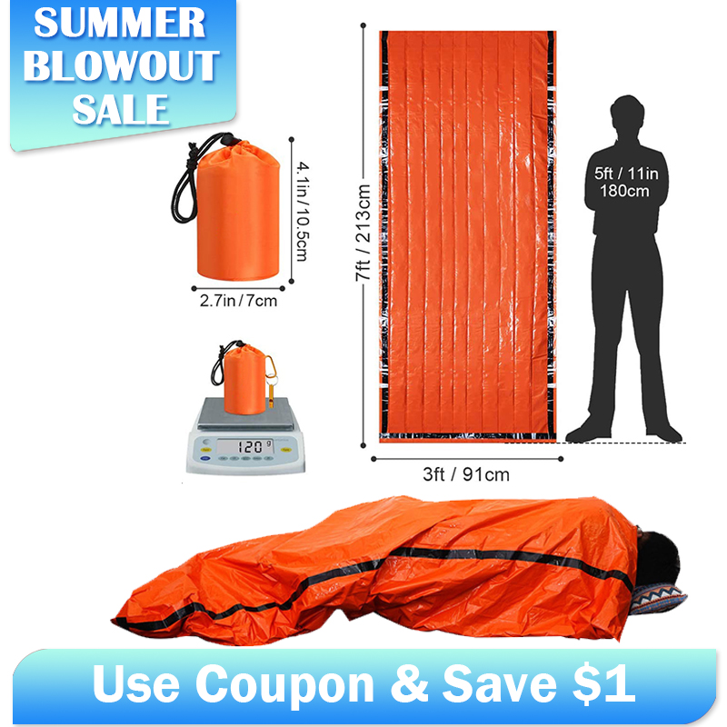 Emergency Mylar Tent - Saco de dormir mylar de emergência