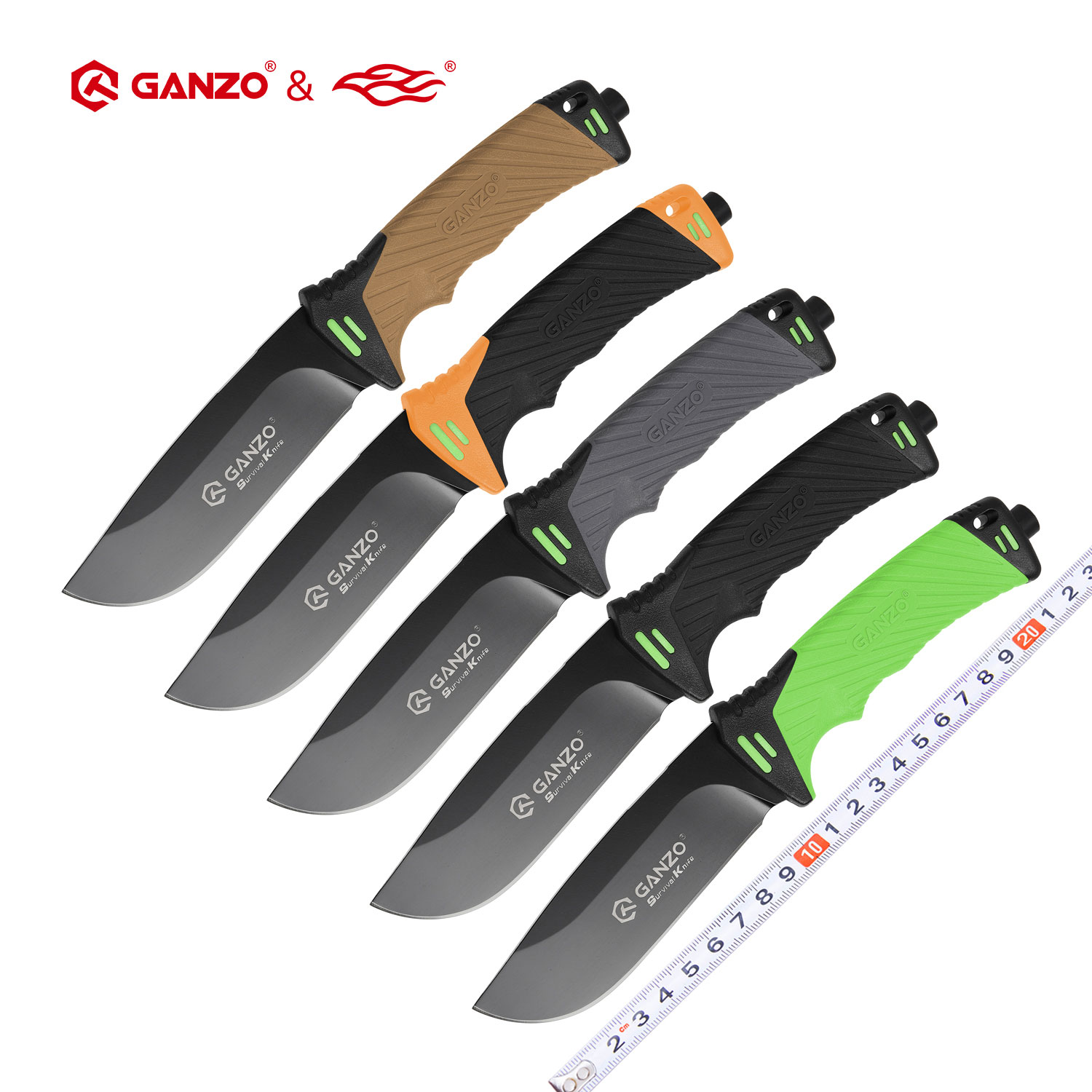 Bushcraft Knife Fixed - Faca Ganzo G8012 com Lâmina Fixa