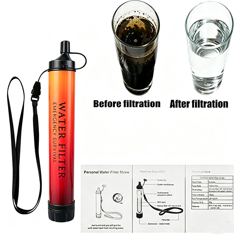 Water Purification Straw - Filtro de Água de Emergência para