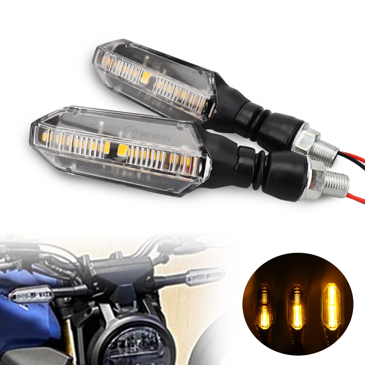 2pcs Motocicleta LED Turn Sign - Sos Light Strobe avaliação e preço