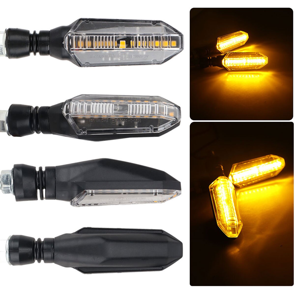 2pcs Motocicleta LED Turn Sign - Sos Light Strobe avaliação e preço